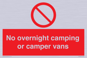 No overnight camping or camper vans